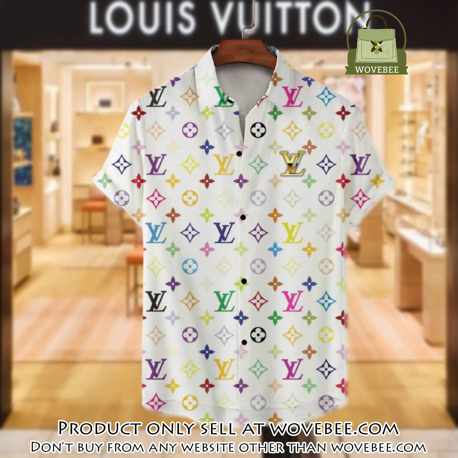 Lv louis vuitton luxury hawaiian shirt & short set lhs1202 wvb5259776